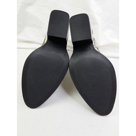 Madden Girl Size 10 Women Klicck Block Heel Side Zip Snake Print Ankle Boots NEW - Picture 8 of 13